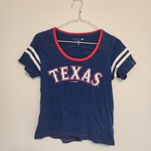 Texas Blue T-Shirt with Red Accents
